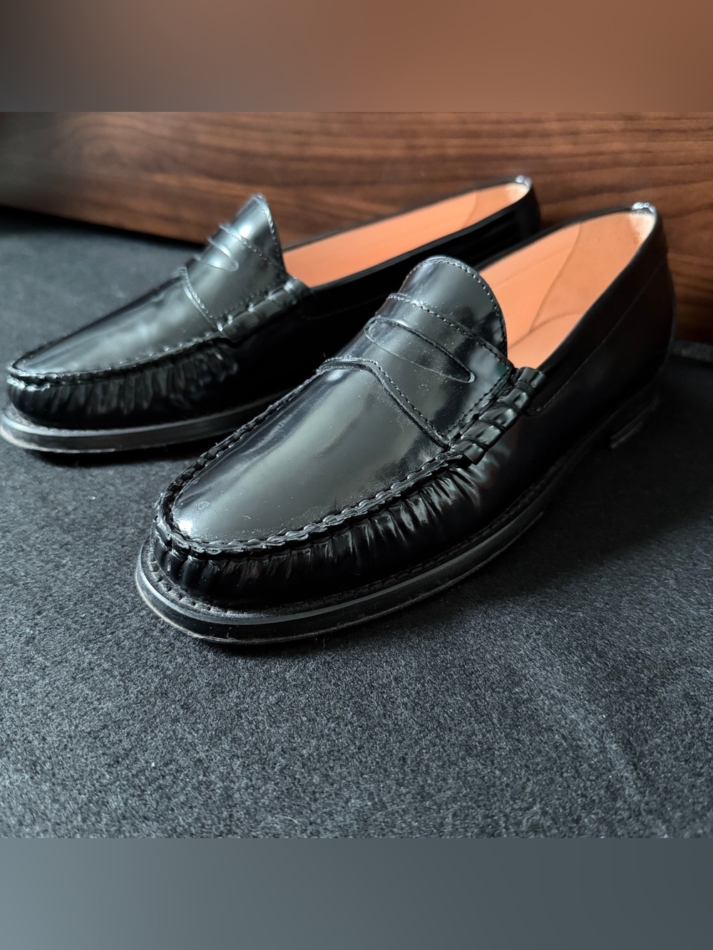 J.Crew Women’s Black Leather Loafers Size 7.5